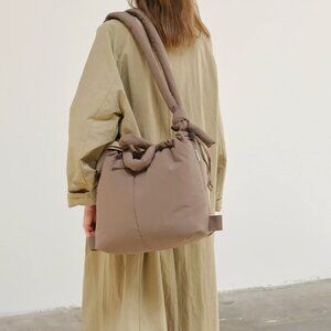 Olend Ona Soft Bag in Taupe gray NWT